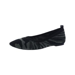 SANCTUARY Womens Black Stretch Social Round Toe Slip On Leather Ballet Flats 8 M